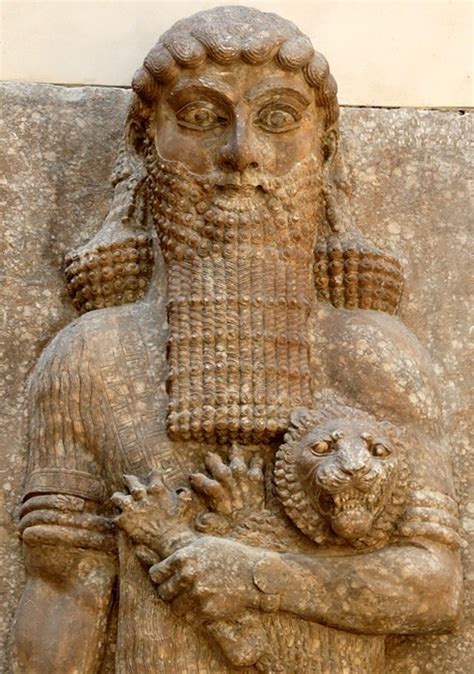 Babylon Chronicle, The Sumerian epic hero Gilgamesh holding a lion....