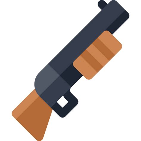 Pump Shotgun Basic Rounded Flat Icon