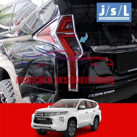 Jual Garnish Lampu Belakang All New Pajero Sport Chrome