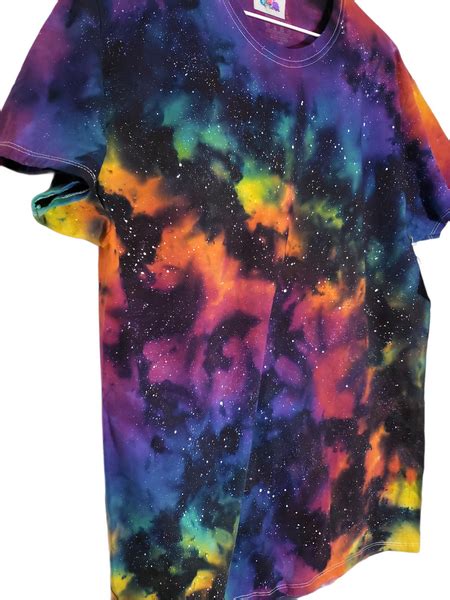 Deep Space Rainbow Galaxy Tie Dye T Shirt Manic Brush Customs