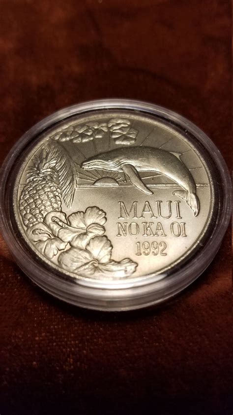 Maui Noka Oi 1992 One Dollar Trade Hawaii Coin Token Medal Etsy