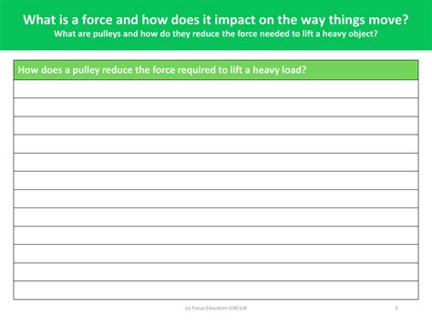 How Does A Pulley Reduce The Force Required To Lift A Heavy Load