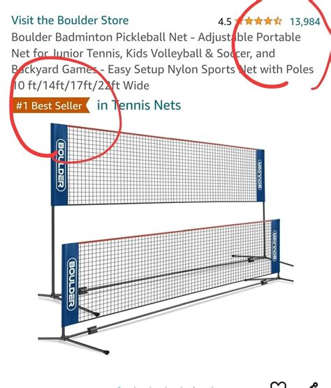 Boulder Badminton Pickleball Net Adjustable Portable Net For Junior