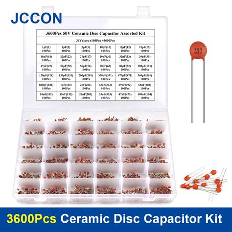 Pcs High Voltage Ceramic Disc Capacitor Assorted Kit Values