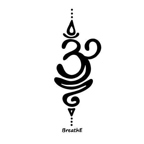 Illustration Artistiques Breathe Sanskrit Symbol Europosters