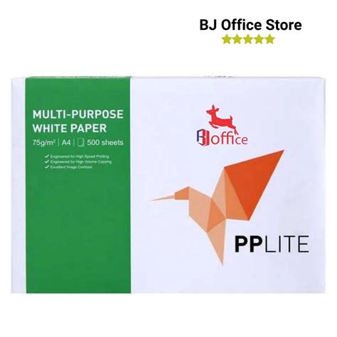 Jual Pplite Kertas Hvs A4 75 Gram Paperlite Isi 500 Lembar Shopee