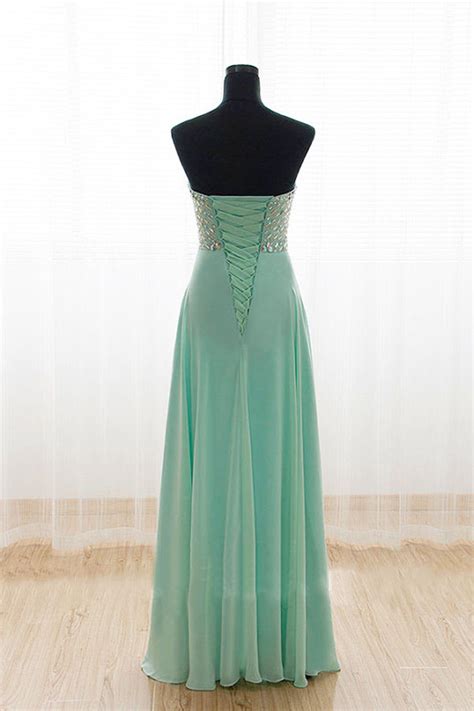 Long Chiffon Prom Dresses Evening Dresses Party Dresses With Crystals