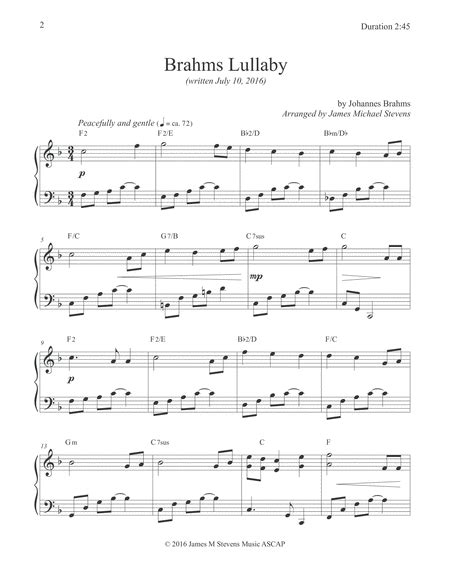 Download Brahms Lullaby Sheet Music By Johannes Brahms