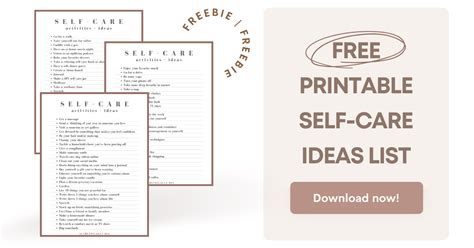 Simple Self Care Ideas Printable Pdf Authentically Del