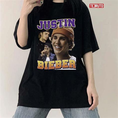 Justin Bieber Printed Graphic Bootleg Raptee Hip Hop S Unisex T Shirt