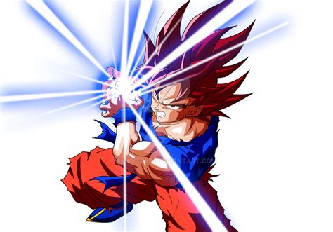 Goku Kaioken Kamehameha by ElvtrKai on DeviantArt