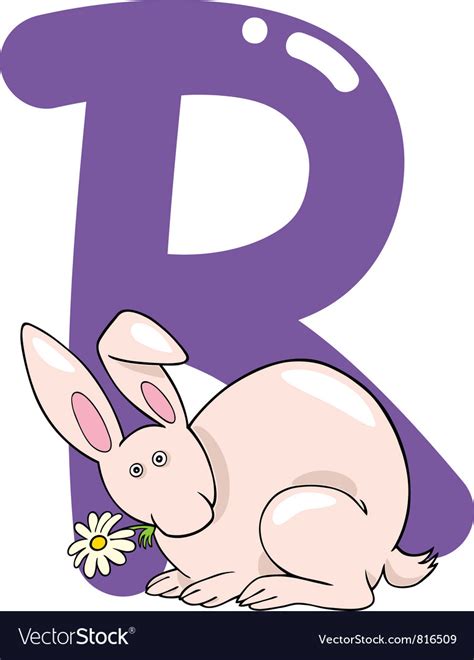 R For Rabbit Royalty Free Vector Image VectorStock