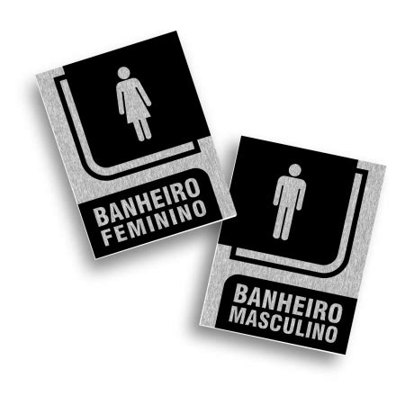 Placa Banheiro Masculino Feminino