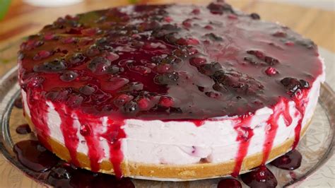 Cheese Cake De Frutos Vermelhos Sem Forno Tatiane Marques Youtube