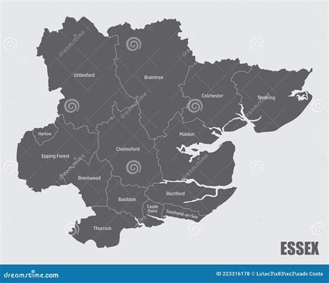 Essex County Map Royalty-Free Stock Photography | CartoonDealer.com #73205339