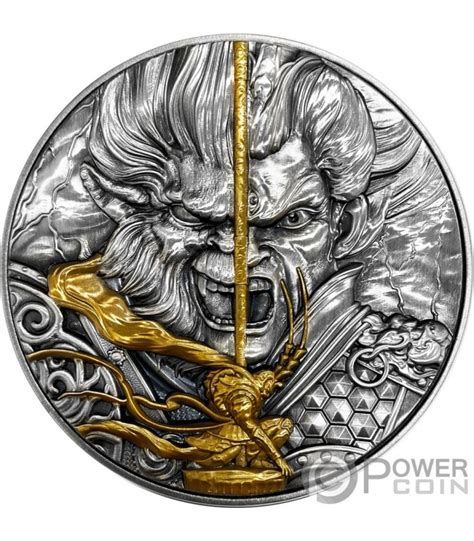 Monkey King Vs Erlang God Mythology Oz Monnaie Argent Niue