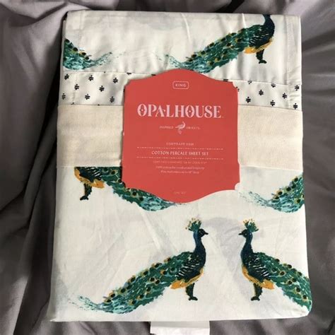 Opalhouse Bedding Opalhouse Peacock Teal Contrast Hem King Sheet Set Poshmark