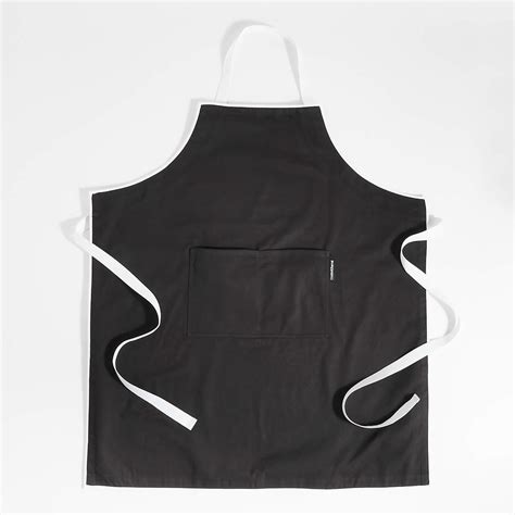 Mercer Black Organic Cotton Apron Crate And Barrel