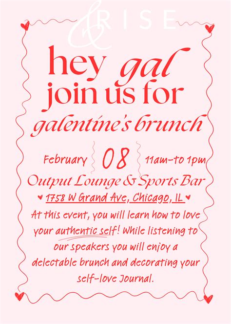 6th Annual Galentines Brunch: Loving your Authentic Self — &Rise