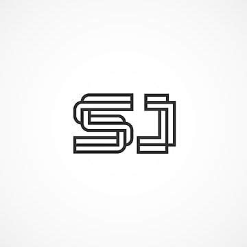 template surat logo sj huruf awal abstrak logo templat png