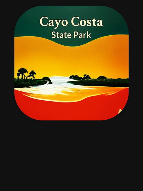 Cayo Costa State Park Poster Art Design Illustration T Shirt For