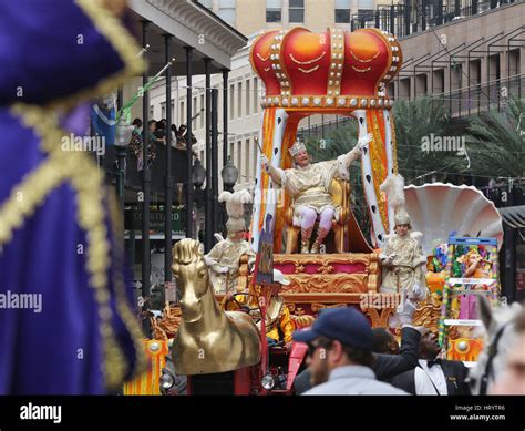 New Orleans Louisiana Usa 28th Feb 2017 The Krewe Of Rex Mardi