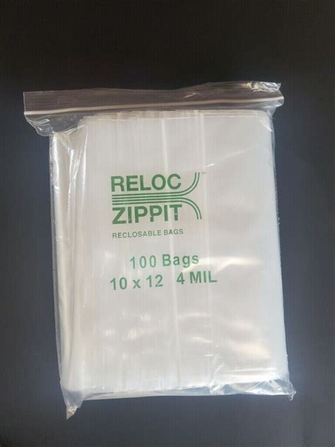 To X To X Clear Reloc Zippit Seal Top Reclosable Zip Lock