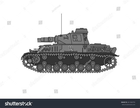 World War Two Tank German Tank Stock Vector (Royalty Free) 261306755 ...