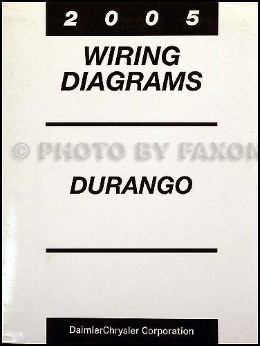 2005 Dodge Durango Wiring Diagram Manual Original