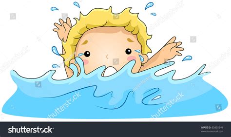 Illustration Of A Drowning Kid Shutterstock