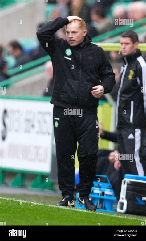 Celtic Manager Neil Lennon Scottish Premiership Match Easter Road Hi