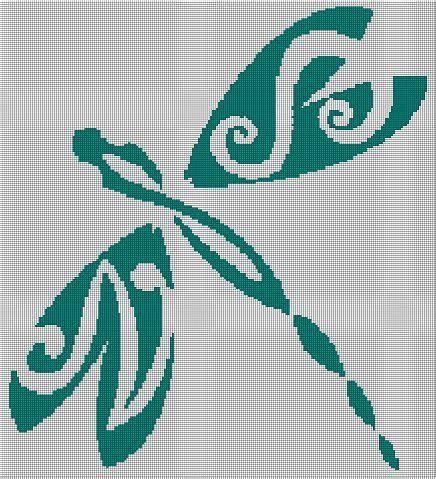 Dragonfly 2 Silhouette Cross Stitch Pattern In Pdf Cross Stitch