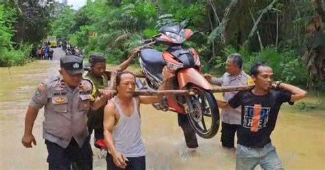 Hujan Deras Sebabkan Sungai Way Nakau Dan Way Serupa Meluap Polisi