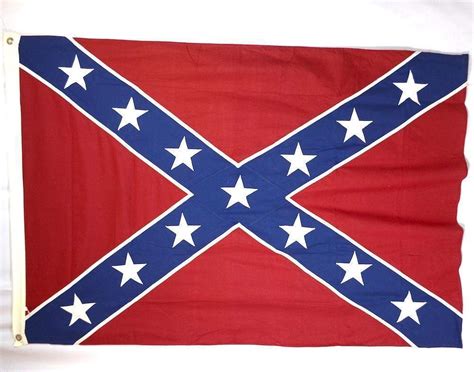 Rebel Confederate Flag Embroidered Heavy Duty Outdoor Flags For Sale