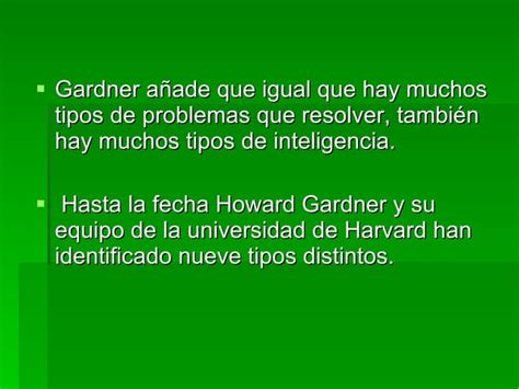 Teoría De Las Inteligencias Múltiples De Howard Gardner Ppt Descarga Gratuita