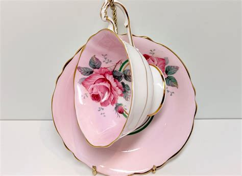 Double Warrant Paragon Teacup And Saucer Pink Paragon Cups Antique