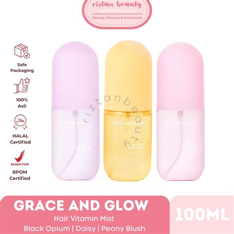 Jual Grace And Glow Hair Vitamin Mist Black Opium Daisy Peony