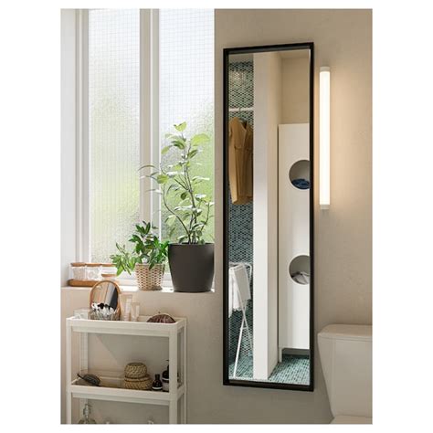 Nissedal Black Frame Full Length Mirror 40x150 Cm Ikea