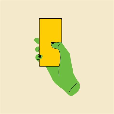 Premium Vector Hand Holding Smartphone Vector Illustration In Flat Style