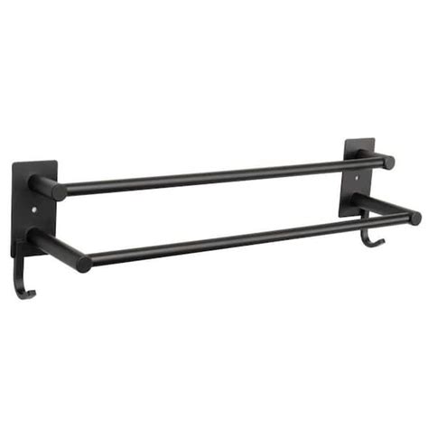 Dracelo 16 In Bathroom Towel Rack With 2 Towel Bars Wall Mount