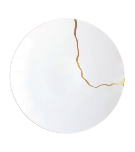 Bernardaud Gold Set Of 12 Kintsugi Dinner Plates 26cm Harrods UK