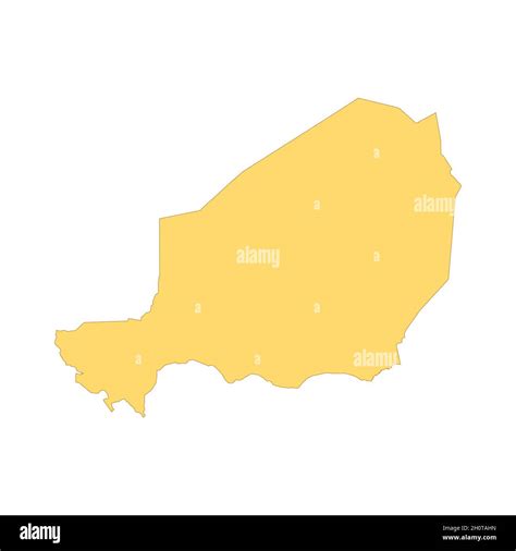 Niger map color line element. Border of the country Stock Vector Image ...