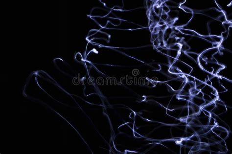 Blue Smoke on a Black Background Stock Photo - Image of detail ...