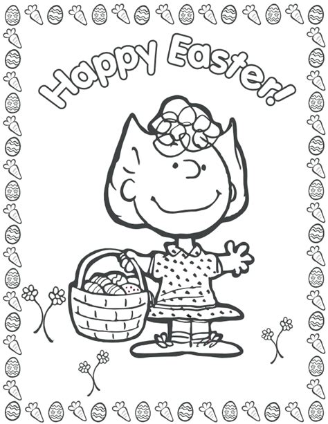 Easter Snoopy Coloring Page