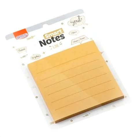 Bloco Smart Notes 76x76mm Pautado Kraft C 50 Folhas Brw Lupel