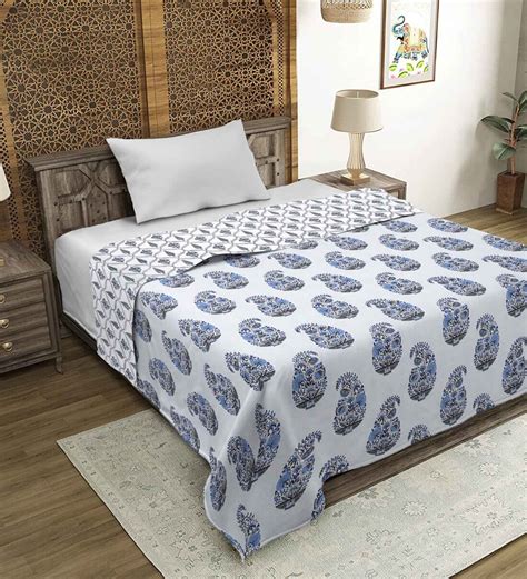 Buy White Cotton Traditional 120 GSM 1 Single Bed Dohar At 64 OFF By