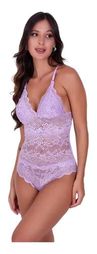 Body Feminino Rendado Lingerie Sexy Bore Decotado Qualidade