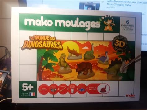 MAKO MOULAGES LE Monde Des Dinosaures Coffret 6 Moules COMME NEUF NON