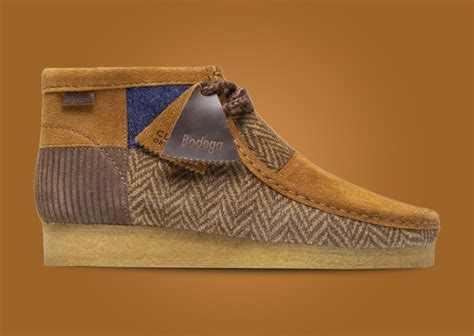 Mismatched Materials Outfit The Bodega X Clarks Originals Wallabee