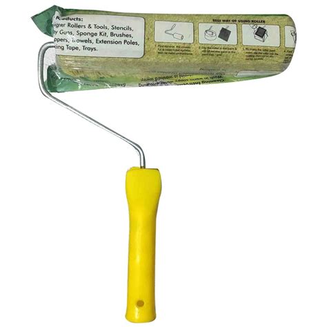 White X Inch Green Cotton Roller Brush For Wall Painting At Best